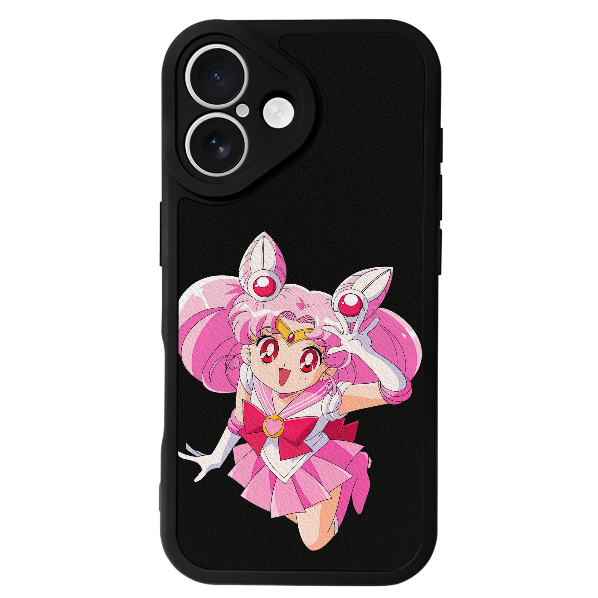 （画像用） 美少女戦士セーラームーン ちびうさ Sailor Moon Chibiusa Tsukino Usagi Small Lady Serenity 【iPhone 16シリーズ対応】シリコンスマホケース（レザー調） 材質：シリコン
